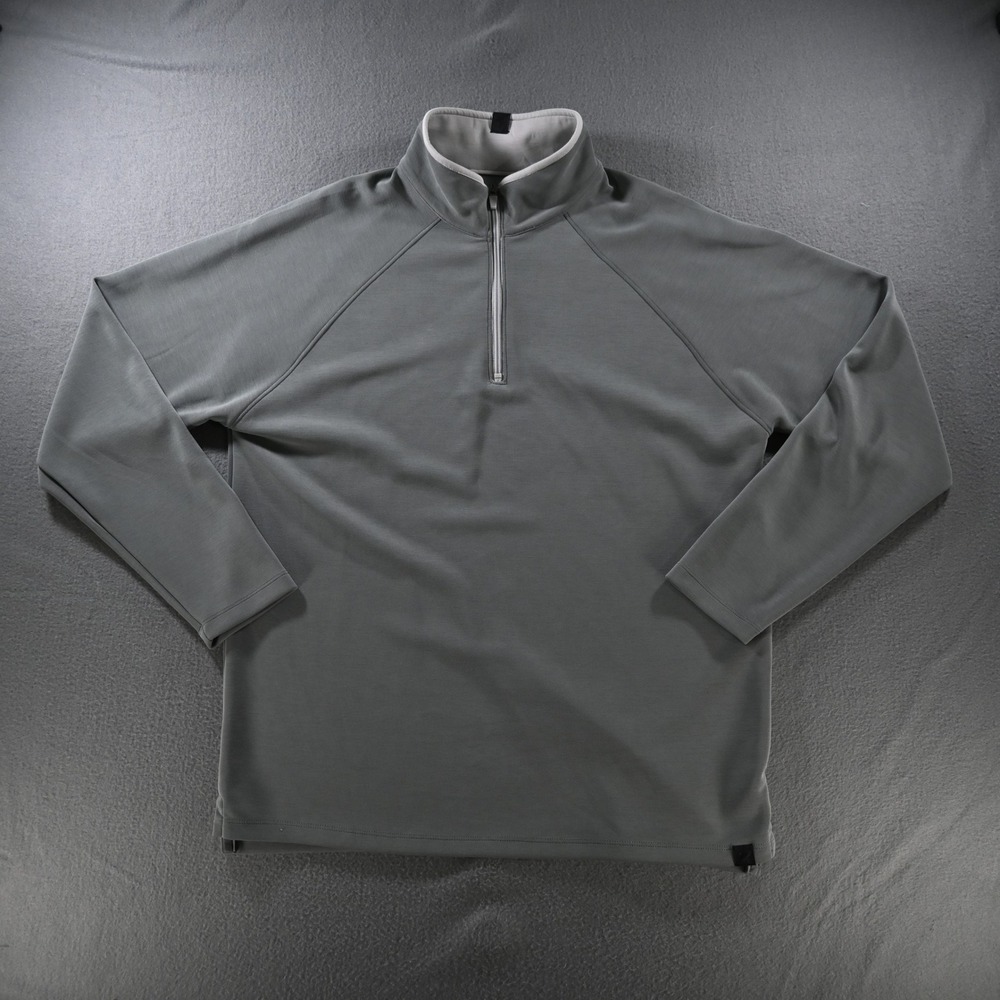 Fundamental Coast Mens Quarter Zip Pullover Sweatshirt Large Gray